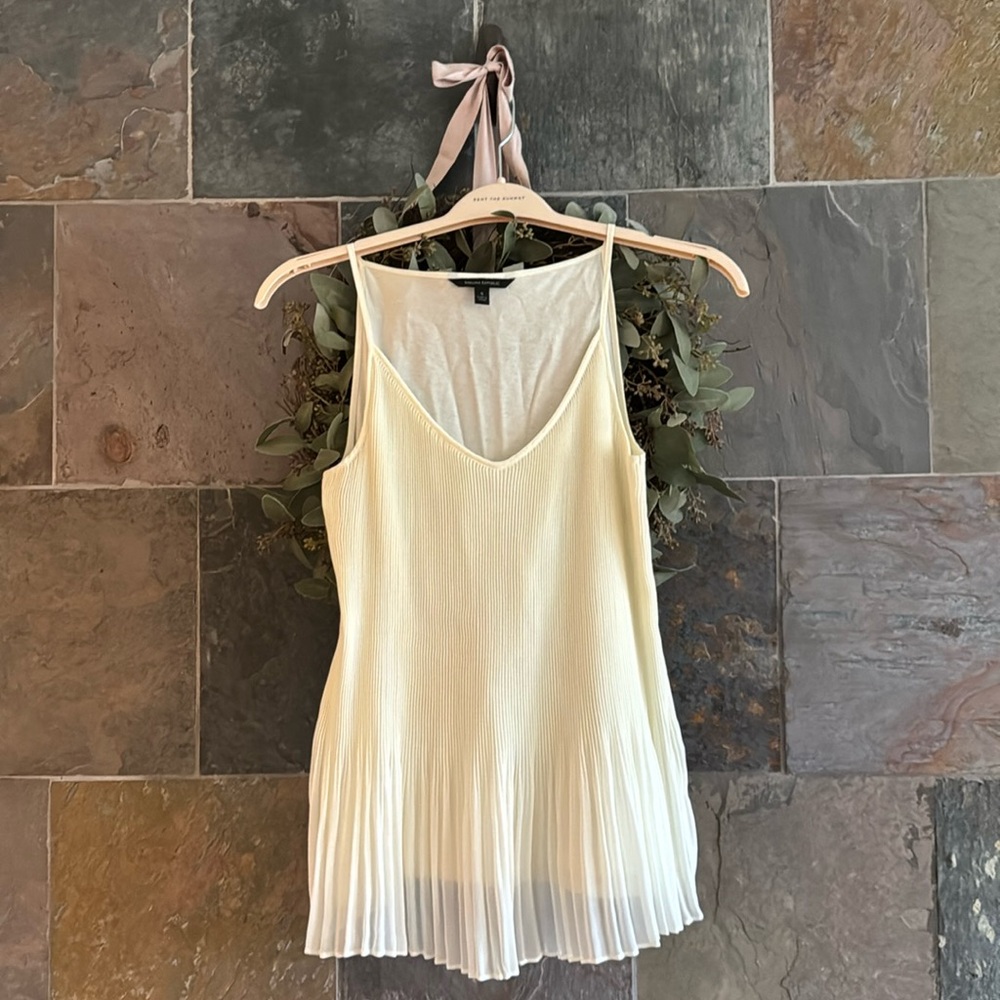 Banana Republic Dressy peplum top with cotton underlay